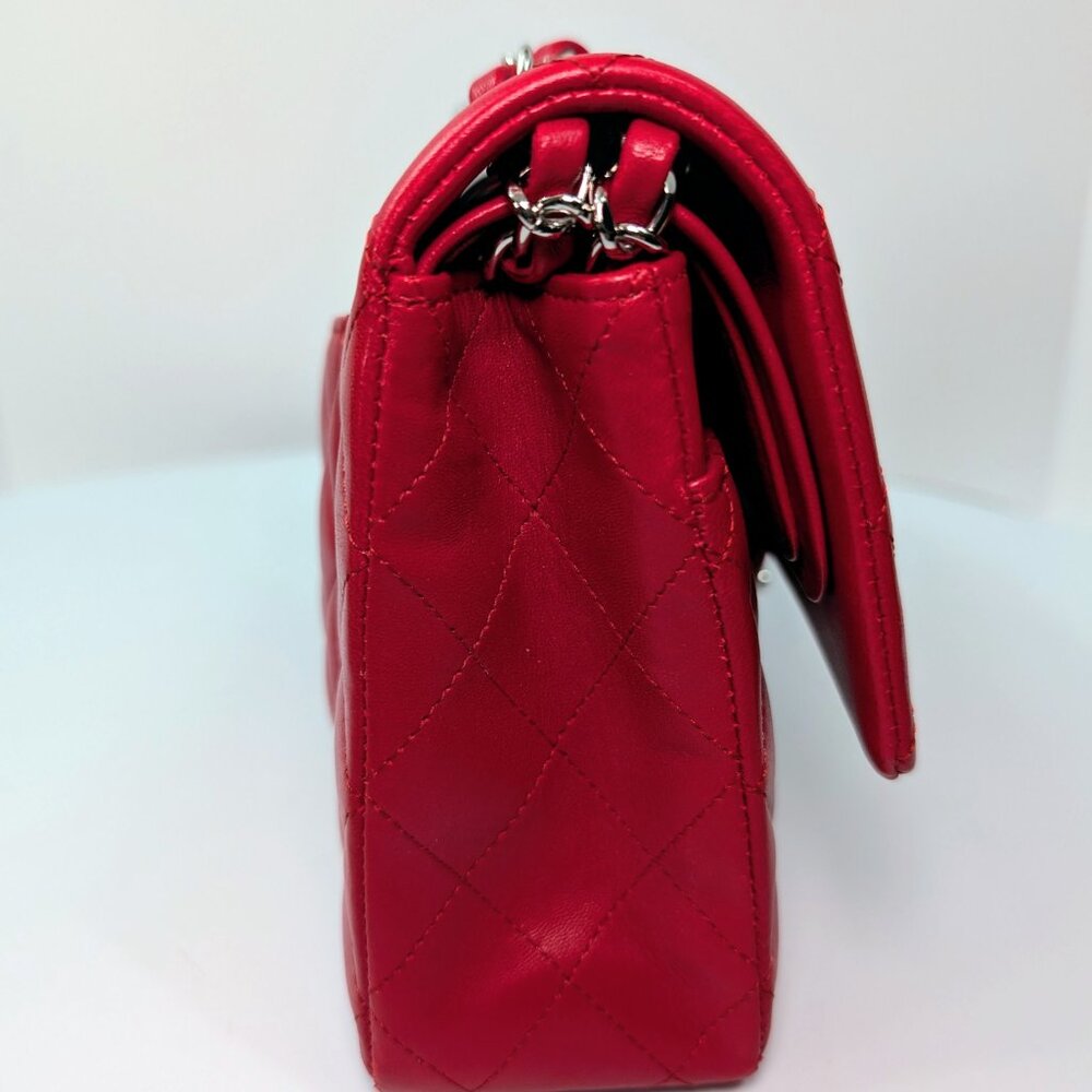 Chanel 17B Red Medium Classic Double Flap - Picture 7 of 16